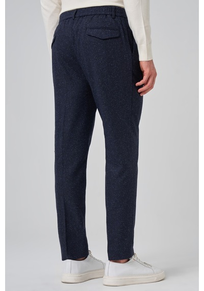 Morven Erkek Lacivert Yünlü Trend Desenli Slim Fit Pantolon 26ks003001200 Lacivert