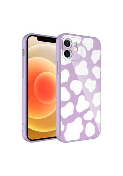 Ardemix Apple iPhone 12 Uyumlu Kamera Korumalı Desenli Sert Silikon Epoksi Kılıf-no6 NO6