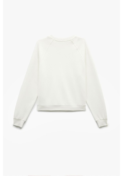 Koton Kadın Şardonlu Oversize Sweatshirt Ekru