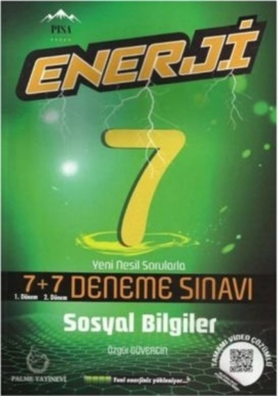 7. Sınıf Enerji Sosyal Bilgiler 7 + 7 Deneme Sınavı  -  Özgür Güvercin  -  Palme Eğitim