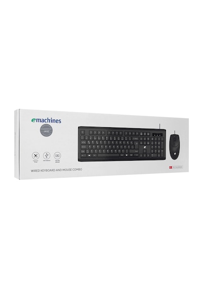 Acer Emachines, Eak9821, Siyah, Usb Kablolu, Türkçe Q, Klavye Mouse Set Diğer