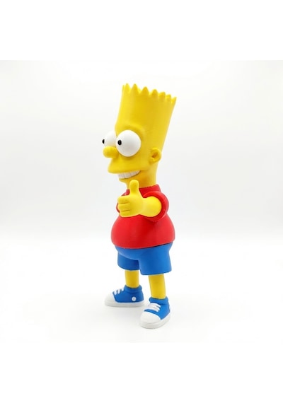Bart Simpson Figürü Sevimli Çizgi Film Karakteri Dekoratif Figür 3d Baskı Koleksiyon Masaüstü Süsü 0