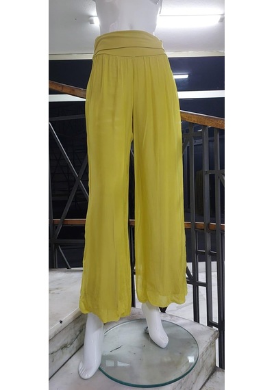 Itayan Ipek Detaylı Oversize Kaftan- Pantolon Takım Hardal