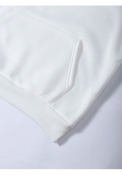 Startmore Adrift Boston Renkli Baskılı Oversize Kapüşonlu Sweatshirt Beyaz Beyaz