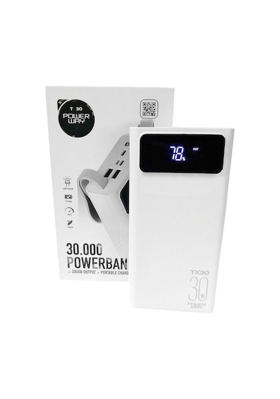 POWERWAY TX30 30000 MAH DİJİTAL GÖSTERGELİ POWERBANK