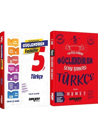 Ankara Yayıncılık 5.sınıf Türkçe Güçlendiren Konu Fasikül Ve Soru Bankası Seti 2 Kitap