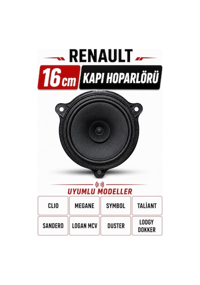 Renault Uyumlu 16 Cm. Hoparlör 1 Adet Yüksek Ses Kalitesi