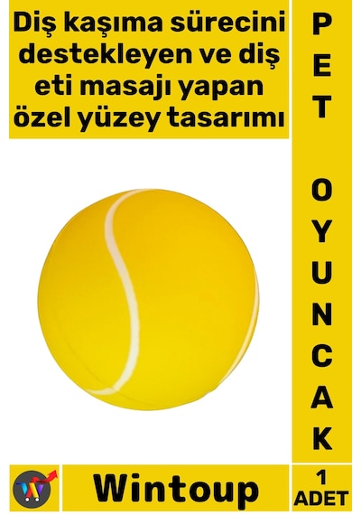 Keditopu Kedi Köpek Isırma Diş Kaşıma Sağlam Dayanıklı Eğitici Nunbell Evcil Hayvan Mini Oyun Topu