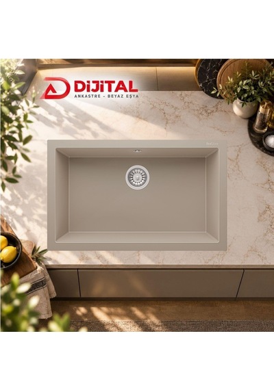 Real Stone K Serisi K013 Eviye Cappucino 77 47,5 Cm Tezgah Altı Cappuccino