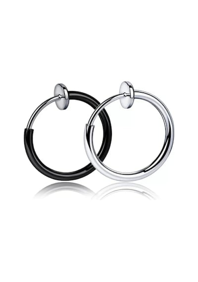 Takıconcept 316l Paslanmaz Çelik Deliksiz Fake Piercing Gümüş Çift Genel