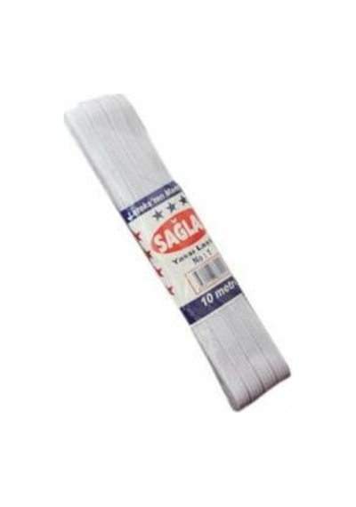 Sağlam Beyaz Yassı Don Lastik No-3 10m- 5'li Paket