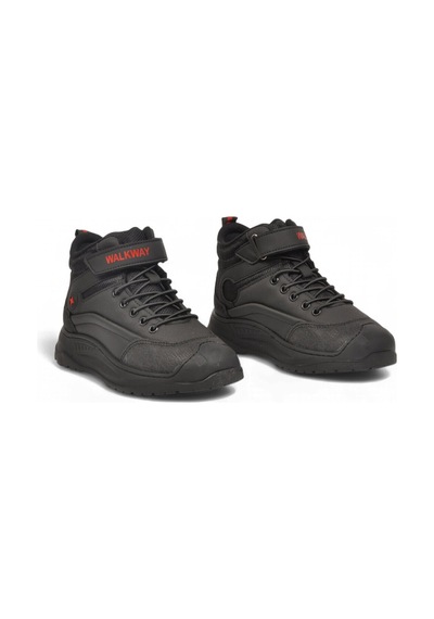 Walkway Siyah-kırmızı Cırt Bantlı Kauçuk Tabanlı Erkek Çocuk Sneaker Bot Surge 2037
