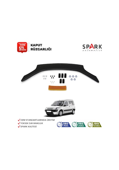 Peugeot Partner Tepee 2004-2008 Yıl Aralığı Uyumlu Ön Kaput Rüzgarlık 4mm