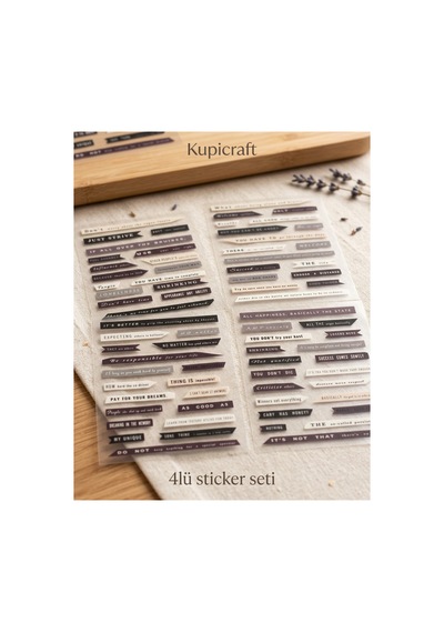 4 Sayfa İngilizce Notlar Sticker Seti -notes- Ajanda - Scrapbook- Journal - Planner - 927007626 Diğer