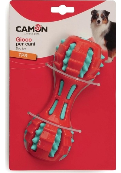 Camon Dikenli Uçlu İki Renkli Tpr Dambıl Köpek Oyuncağı 18 Cm