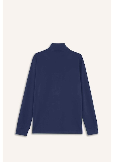 Defacto Defactofit Standart Fit Dik Yaka Yarım Fermuarlı Polar Sporcu Sweatshirt F2302ax25wnnv94 Lacivert