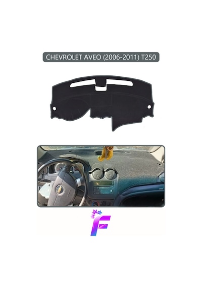 Chevrolet Aveo 2006-2011 Araca Özel Torpido Örtüsü Ön Göğüs Kılıfı Tam Koruma Tam Uyum D50