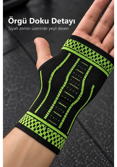 Erturkstore Mey İthalat Avuç İçini Ve Bileği Saran Örgü Sporcu Bilekliği -