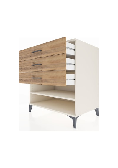 Kronos Şifonyer Tek Raflı 3 Çekmeceli 88x59x96 Aytaşı-çam Aytaşı