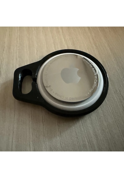 Apple Uyumlu AirTag İçin Dizayn Edilmiş Kılıf Anahtarlık Keychain Siyah