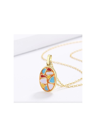 Glaze Modern El Yapımı Emaye 925 Ayar Gümüş 14 Ayar Altın Kaplı Hediye Özel Tasarım Kolye Küpe Seti Metalik Gri