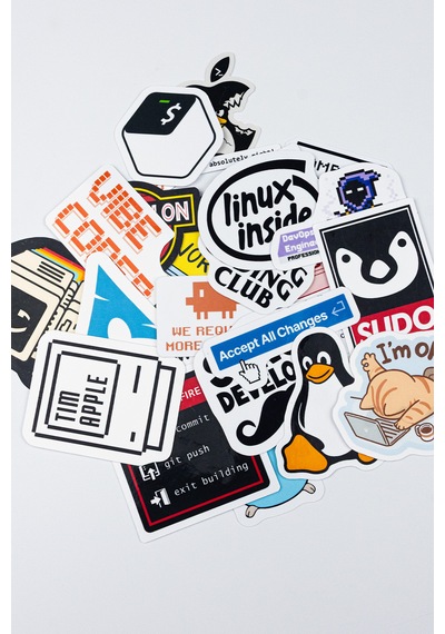 Yazılımcı Laptop Sticker Paketi 27 Parça Kaliteli Su Geçirmez Developer Etiket Seti Çok Renkli