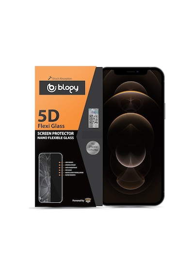 Buff Blogy Apple Uyumlu   iPhone 12 Pro Max Flexi 5D Ekran Koruyucu (464203409)