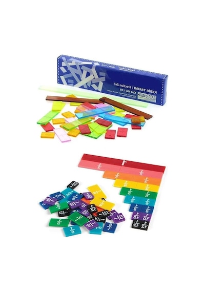 39 Parça Kesir Takımı, Plastik Matematik Okul Malzemesi