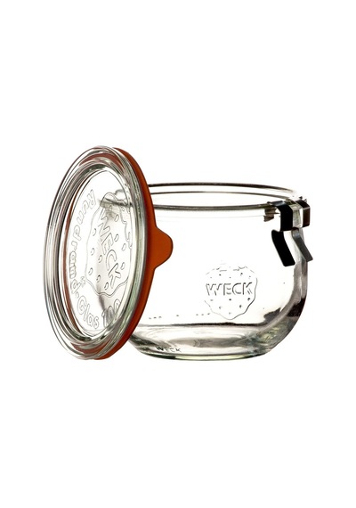 Weck Hava Geçirmez Clip-close Kapalı Tulip 580 Ml Kapaklı Kap 100 Mm, 6 Adet, Cam, Şeffaf, 6 Diğer