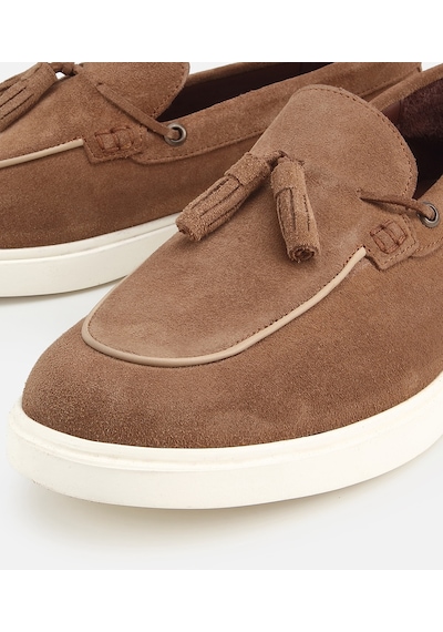 Hotiç Erkek Süet Deri Kahverengi Püskül Detaylı Günlük Loafer 02ayh319440a420 02ayh319440a420