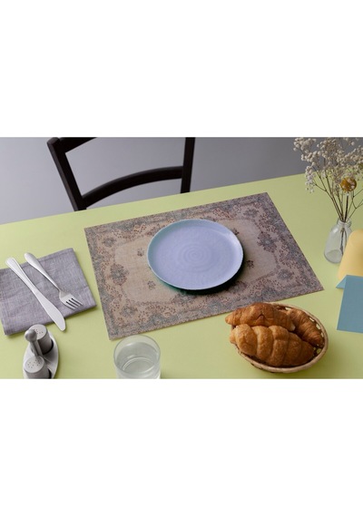Turkıshrug Kıngdom Renkli Desenleriyle Modern Sofra Matı Polyester