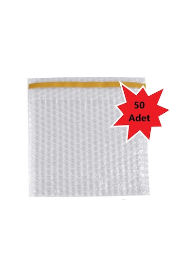 Balonlu Patpat Torba, 90gr. Bantlı Baloncuklu Torba 30cm En X 30cm Boy + 5cm Kapak 50 Adet