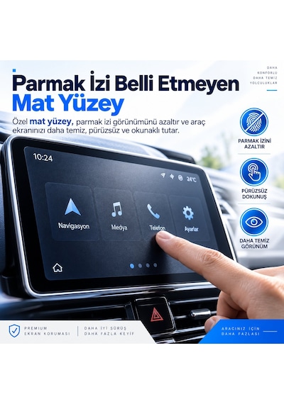Togg T10f Uyumlu Mat Gösterge Ve Yolcu Bilgi Ekranı, Iç Merkezi Kontrol Ekranı, Kamera, Ön Konsol Ko