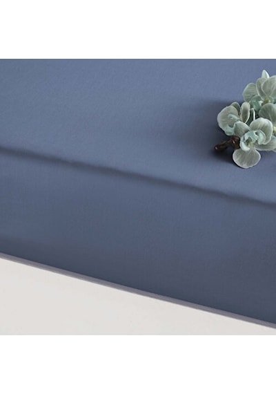 Linens Mix&match Pamuk Saten Tek Kişilik Lastikli Çarşaf İndigo