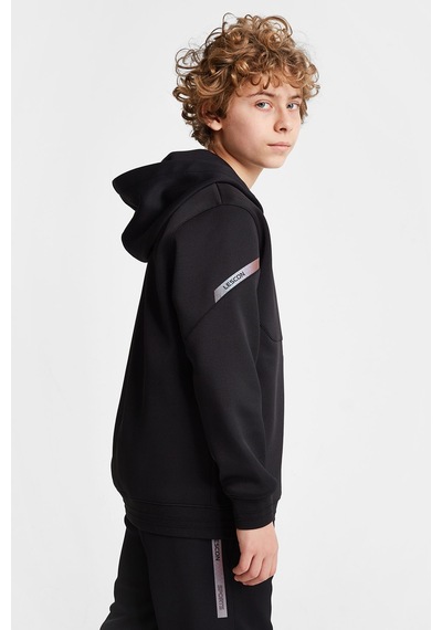Lescon Çocuk Fermuarlı Kapüşonlu Sweatshirt 25n-3128 Siyah
