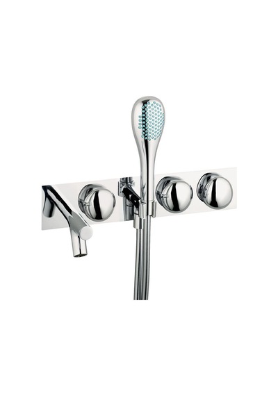 VitrA A41809 Istanbul Ank. Banyo Batarya 3 Yollu Yönlendiricili Krom