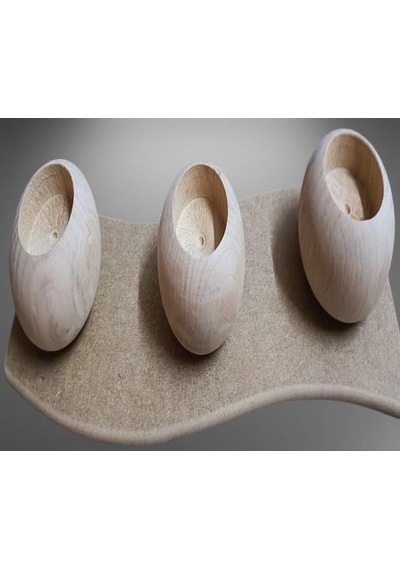 Hobi Adn 90043 Dekoratif Mumluk Ahşap Mdf Ham Cnc Kesim 3lü El Yapım Çok Renkli