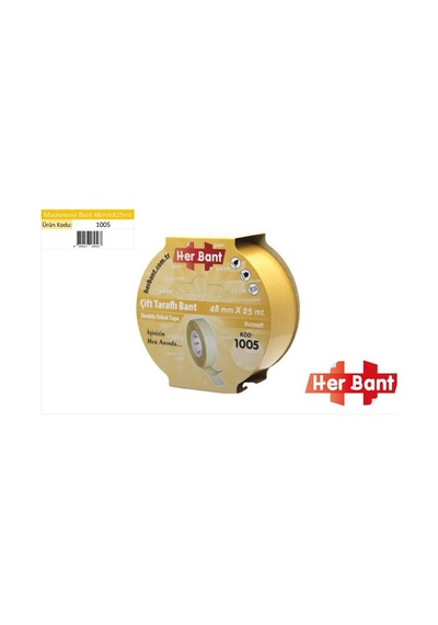 Her Bant Çift Taraflı Bant Askılı 48x25 Mt 1005 Diğer