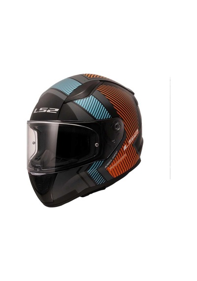 Ls2 Rapid 2 Extra Full Face Motosiklet Kaskı Şeffaf + Gökkuşağı Vizörlü Mat Gri - Neon Turuncu
