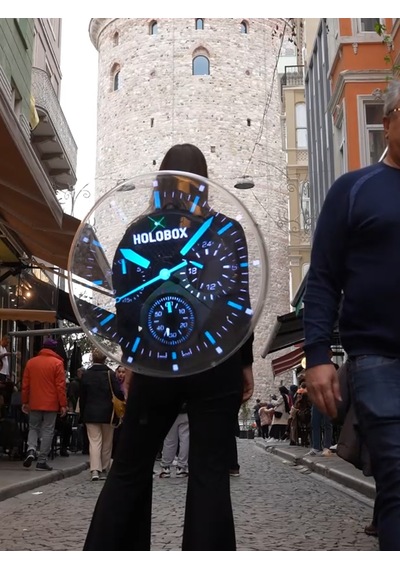 Holobox 3D 45 Cm Hologram Fan Reklam Çantası