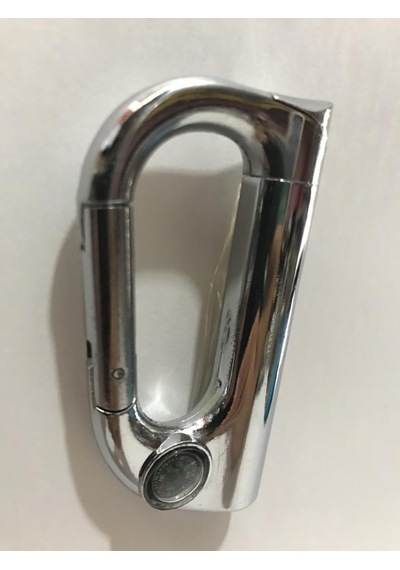 Metal Karabina Carabiner Kamp Anahtarlığı Pusula Çakmak