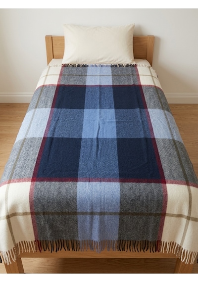 Gençev Home %100 Saf Yün Scotch Battaniye Tek Kişilik 160 x 220