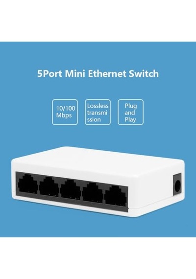 Ve Medya Için 5 Port Gigabit Ethernet Anahtarı