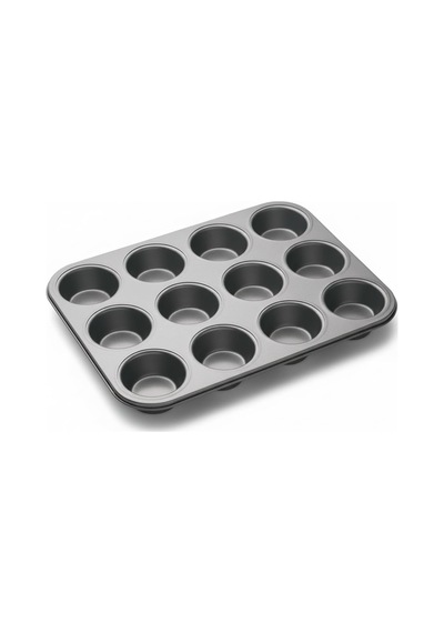 Tr 12'li Muffin & Cupcake Pişirme Kalıbı Yapışmaz Kaplama, Isıya Dayanıklı Metal Fırın Tepsisi, Kek Ve Cup Genel