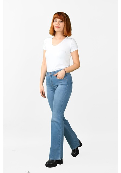 Kadın Çan Paça Kot Pantolon 001