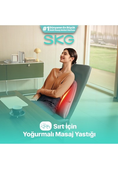 SKG  Ts700 Derin Doku 4d Shiatsu Akıllı Bel Ve Sırt Masaj Yastığı Isı Terapisi & Termoterapi Gri