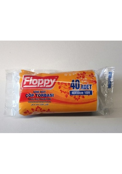 Floppy Mini Boy Çöp Torbası 10 Adet Şeffaf 40 x 50 CM