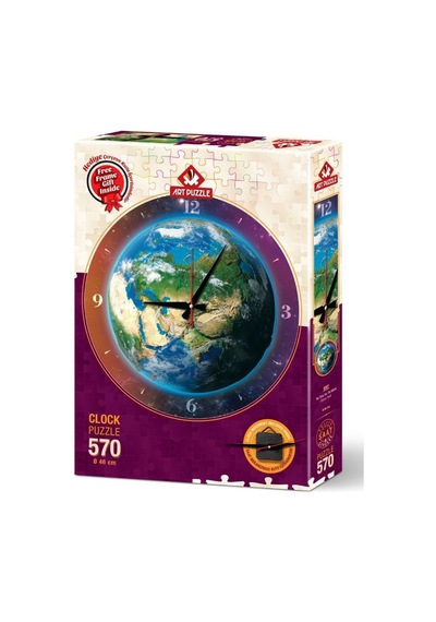 Art Puzzle 570 Parça Dünya Saati Saat Puzle
