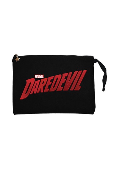 Daredevil Logo Siyah Clutch Astarlı Cüzdan / El Çantası
