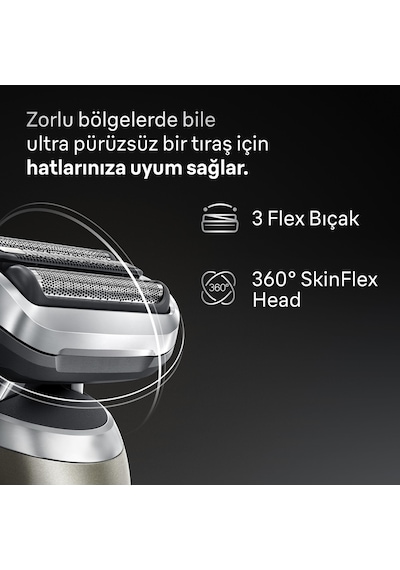 Braun Series 7 Elektrikli Tıraş Makinesi, Islak Ve Kuru, Hassas Düzeltici Başlık, 72-c1200s 1 Saat